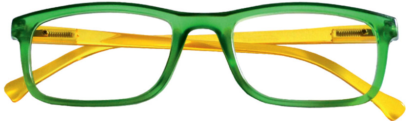 Occhiali da lettura modello FLASH - bicolore verde / giallo